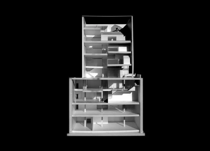 BIM Architecture | Village Small Houses Stacked in White Boxes: Korea 0914 Flagship Store