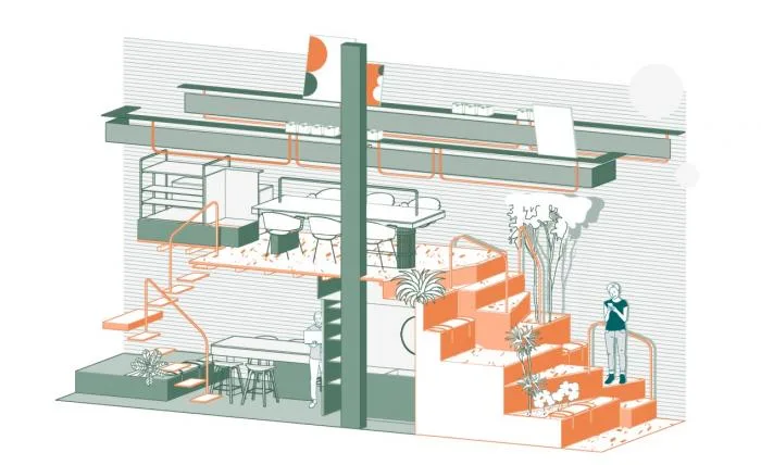 BIM architecture | Office space design half a meter away from home, Ningbo