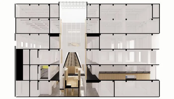 BIM Architecture | Yuanping · Meijing Bookstore: A Bookstore Hidden in the Skylight Courtyard/Shanghai Yanyang Architectural Design Studio