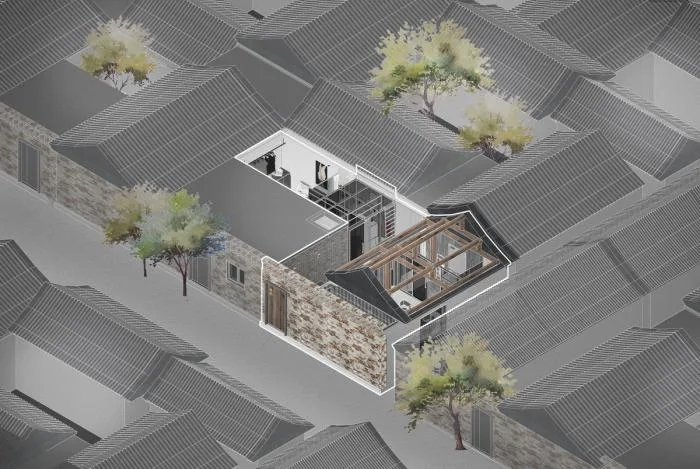BIM Architecture | Mirror Courtyard in Hutong - Baochao Hutong Hidden Courtyard/DAGA Grand View Architecture