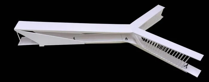 BIM Architecture | Tension in Tranquility: Cross River Pedestrian Bridge at Shenzhen Pingshan Senior High School/Nansha Original