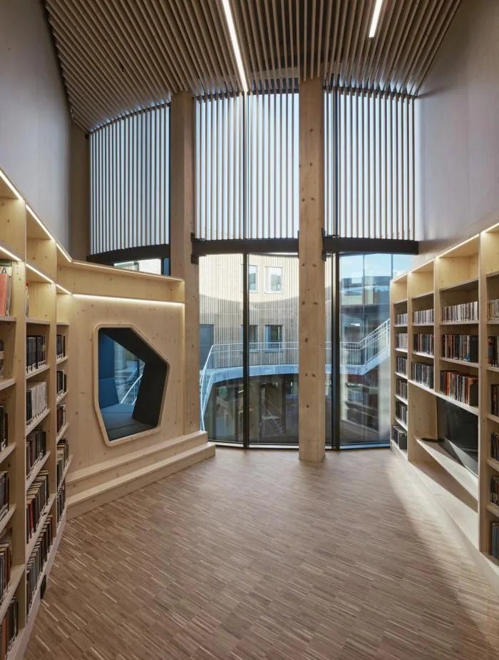 BIM Architecture | Norwegian Collection Library: Vertical Wood Weaves Soft Facades/Helen&  Hard