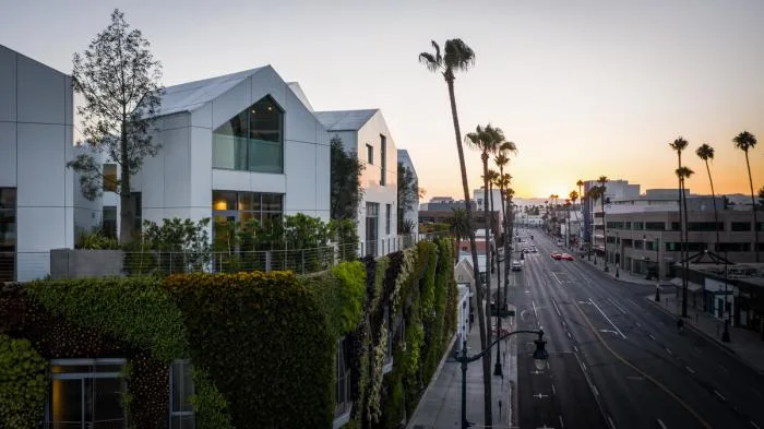 BIM Architecture | MAD's first project in the United States, 'Beverly Hills Courtyard,' completed, small village on the hillside