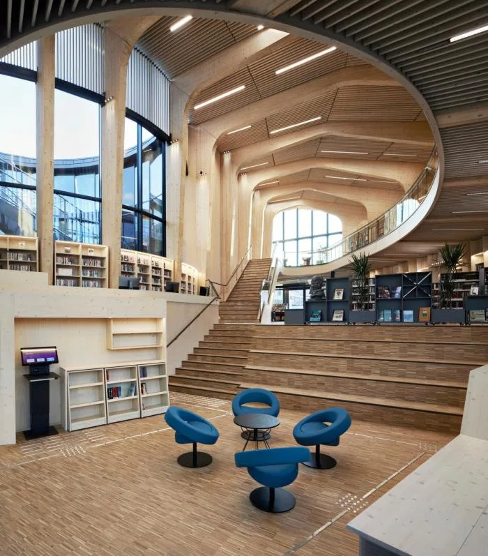BIM Architecture | Norwegian Collection Library: Vertical Wood Weaves Soft Facades/Helen&  Hard