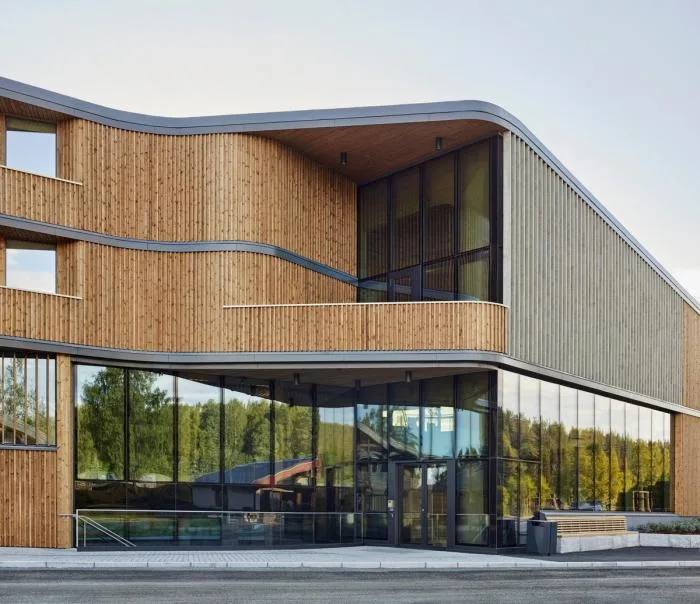 BIM Architecture | Norwegian Collection Library: Vertical Wood Weaves Soft Facades/Helen&  Hard