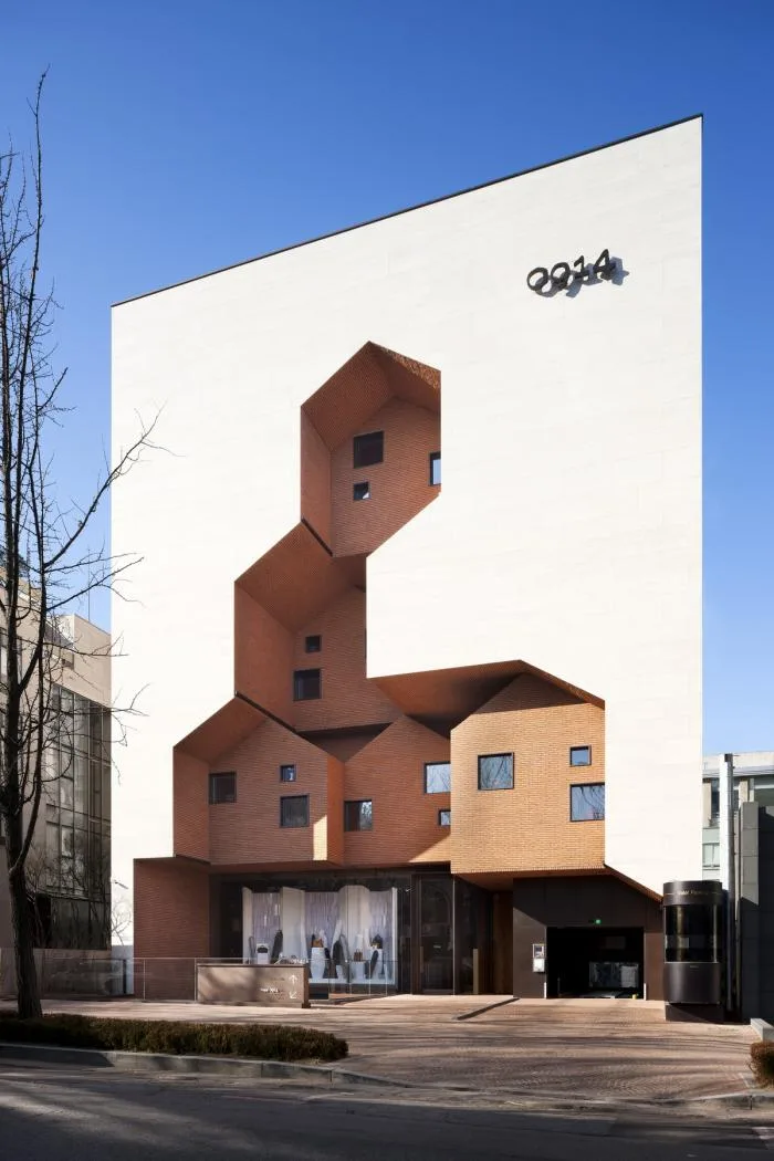 BIM Architecture | Village Small Houses Stacked in White Boxes: Korea 0914 Flagship Store