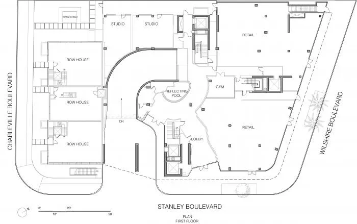 BIM Architecture | MAD's first project in the United States, 'Beverly Hills Courtyard,' completed, small village on the hillside