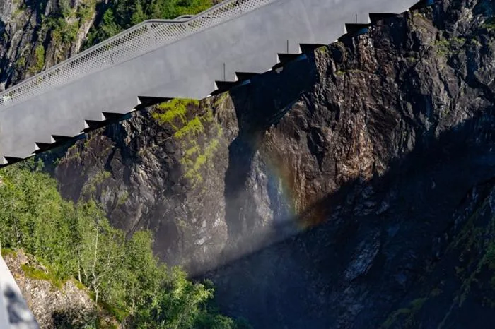 BIM Architecture | 150 feet long, spanning the waterfall abyss: Vøringsfossen Staircase Bridge in Norway