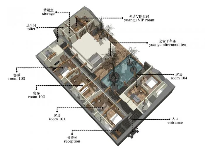 BIM Architecture | Yuangu Water House/Yuangu Design