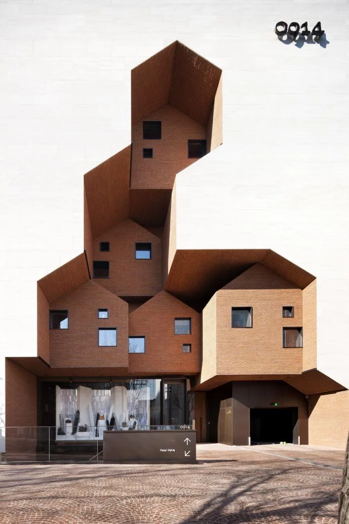 BIM Architecture | Village Small Houses Stacked in White Boxes: Korea 0914 Flagship Store