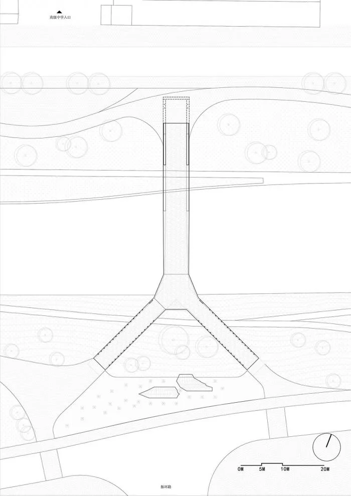 BIM Architecture | Tension in Tranquility: Cross River Pedestrian Bridge at Shenzhen Pingshan Senior High School/Nansha Original
