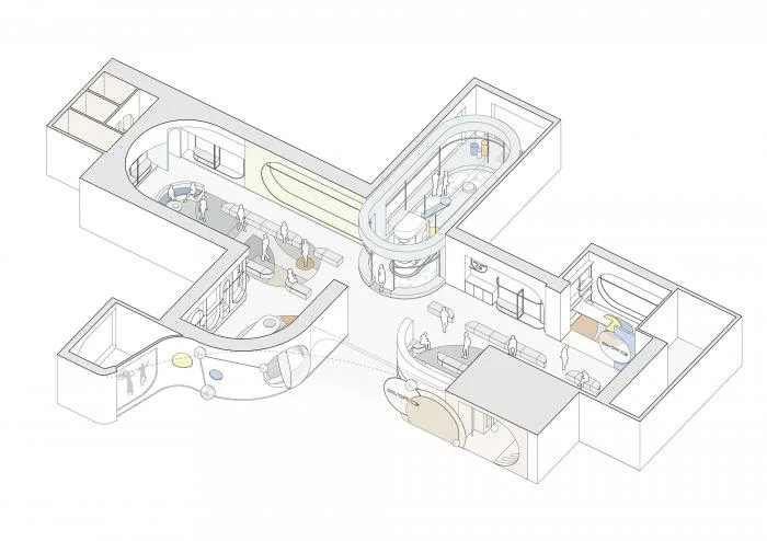 BIM Architecture | Like being in an Abstract and Constructivist Art Museum - ON/OFF Fashion Buying Shop/Studiolite