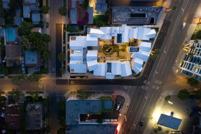 BIM Architecture | MAD's first project in the United States, 'Beverly Hills Courtyard,' completed, small village on the hillside