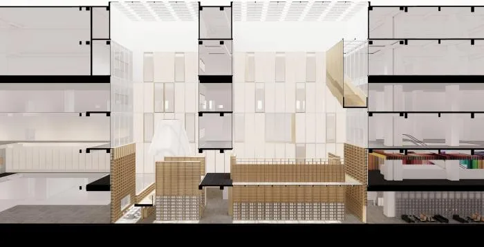 BIM Architecture | Yuanping · Meijing Bookstore: A Bookstore Hidden in the Skylight Courtyard/Shanghai Yanyang Architectural Design Studio