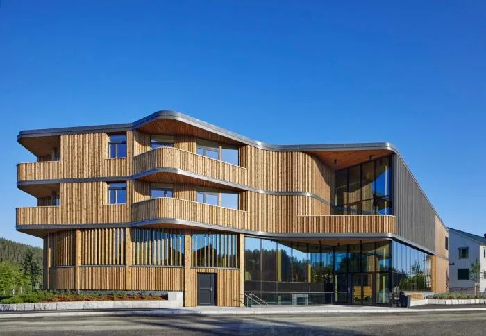 BIM Architecture | Norwegian Collection Library: Vertical Wood Weaves Soft Facades/Helen&  Hard