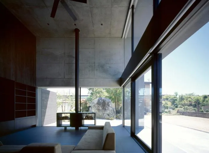 BIM architecture | Half covered with vertical walls, transparent and scenic: Residential "SCAPE" in Yamagata Prefecture, Japan