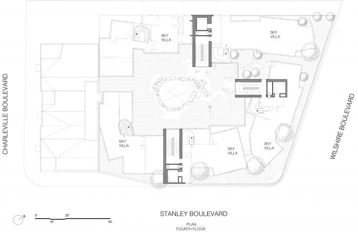 BIM Architecture | MAD's first project in the United States, 'Beverly Hills Courtyard,' completed, small village on the hillside