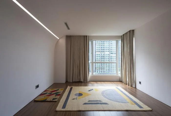 BIM Architecture | Terrazzo Apartment 'M à i' in Ho Chi Minh City, Defining Space with Curved Geometric Shapes/Whale Design Lab