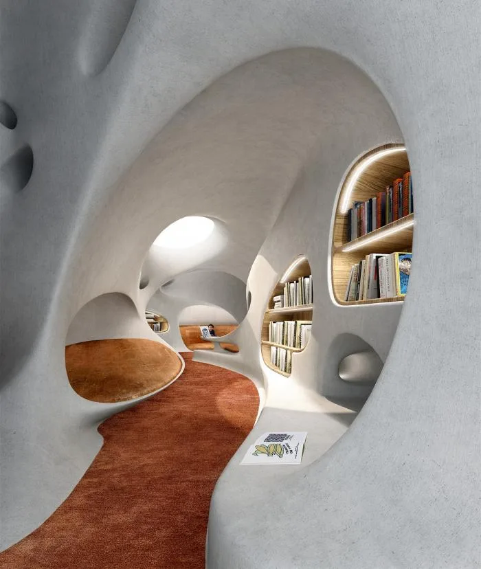 BIM Architecture | MAD's New Work 'Cloud Cave Library' is about to be completed