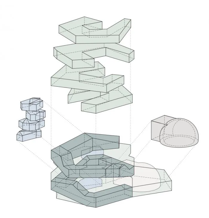 BIM Architecture | Heilbronn Technology Museum, a spiral enclosed horseshoe shaped space