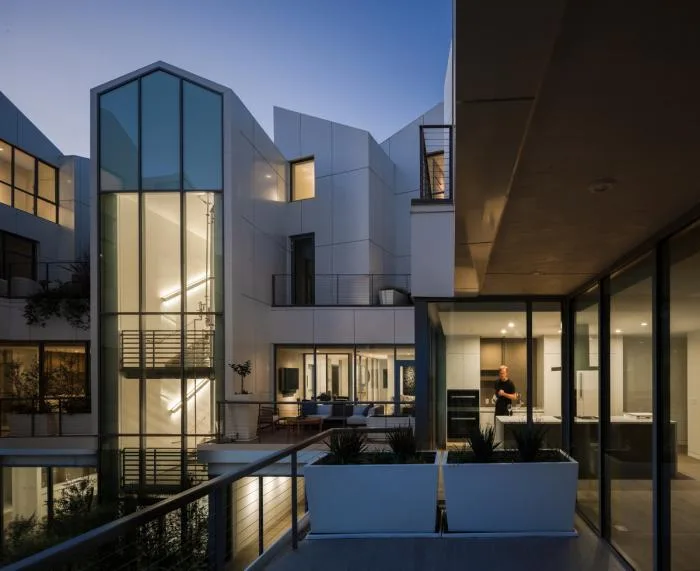 BIM Architecture | MAD's first project in the United States, 'Beverly Hills Courtyard,' completed, small village on the hillside