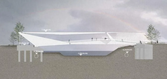 BIM Architecture | Tension in Tranquility: Cross River Pedestrian Bridge at Shenzhen Pingshan Senior High School/Nansha Original