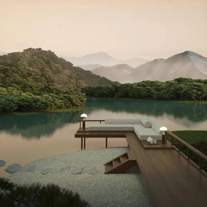 BIM Architecture | Surrealist Japanese Garden Scene Conceived by Six N. Five