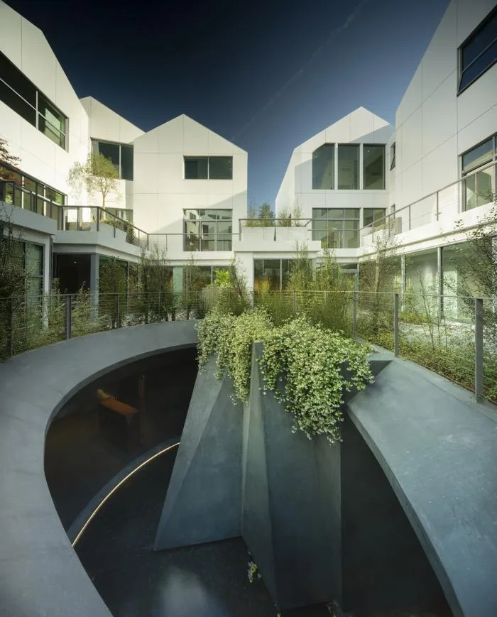 BIM Architecture | MAD's first project in the United States, 'Beverly Hills Courtyard,' completed, small village on the hillside