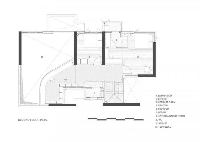 BIM Architecture | Terrazzo Apartment 'M à i' in Ho Chi Minh City, Defining Space with Curved Geometric Shapes/Whale Design Lab