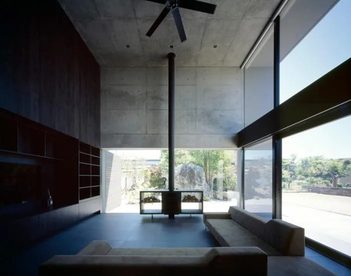 BIM architecture | Half covered with vertical walls, transparent and scenic: Residential "SCAPE" in Yamagata Prefecture, Japan