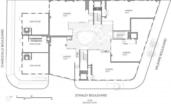 BIM Architecture | MAD's first project in the United States, 'Beverly Hills Courtyard,' completed, small village on the hillside