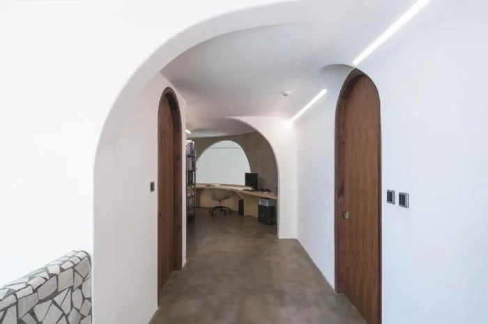 BIM Architecture | Terrazzo Apartment 'M à i' in Ho Chi Minh City, Defining Space with Curved Geometric Shapes/Whale Design Lab