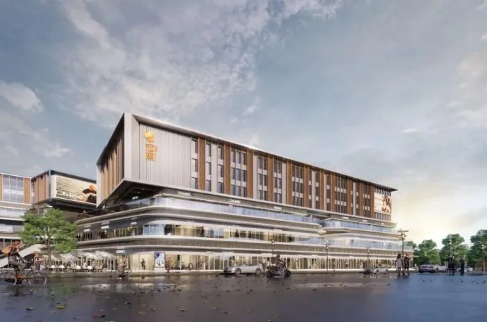 The new landmark of Xiaolingwei in Nanjing, the golden magnetic field of human life