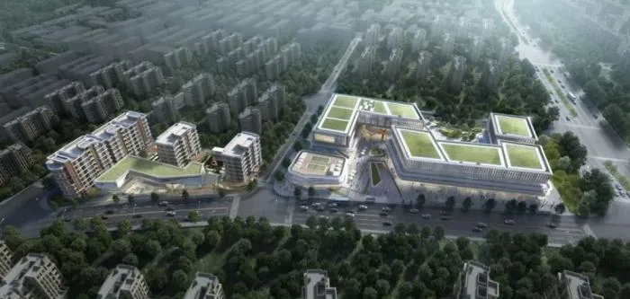 The new landmark of Xiaolingwei in Nanjing, the golden magnetic field of human life