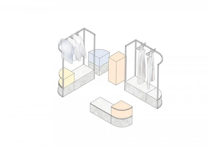 BIM Architecture | Like being in an Abstract and Constructivist Art Museum - ON/OFF Fashion Buying Shop/Studiolite