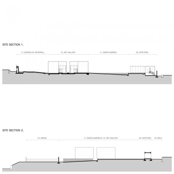 BIM Architecture | Sky and Water Weave Together, Hard Metal Reflects a Sense of Future: 'Mon Amour' Cultural Space