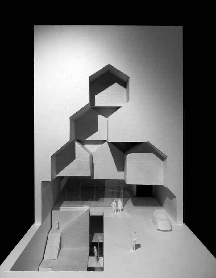 BIM Architecture | Village Small Houses Stacked in White Boxes: Korea 0914 Flagship Store
