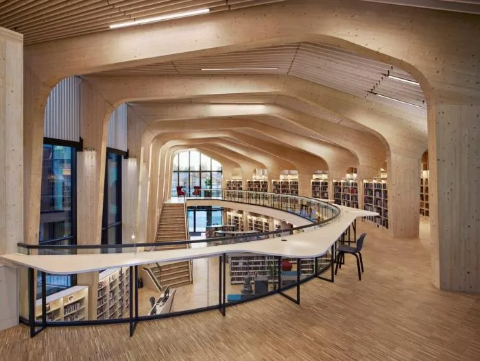 BIM Architecture | Norwegian Collection Library: Vertical Wood Weaves Soft Facades/Helen&  Hard
