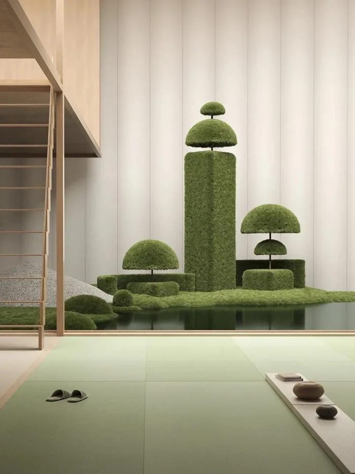 BIM Architecture | Surrealist Japanese Garden Scene Conceived by Six N. Five