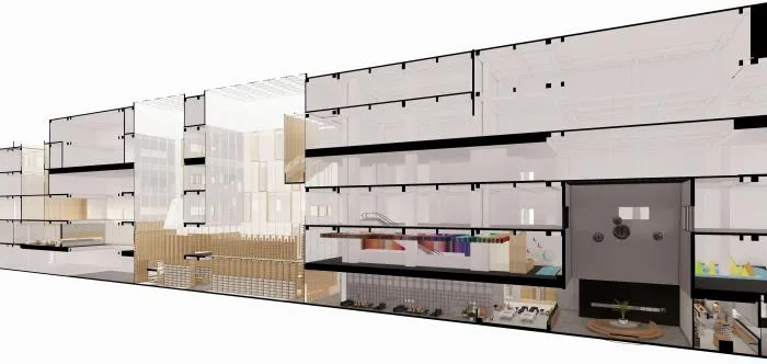 BIM Architecture | Yuanping · Meijing Bookstore: A Bookstore Hidden in the Skylight Courtyard/Shanghai Yanyang Architectural Design Studio
