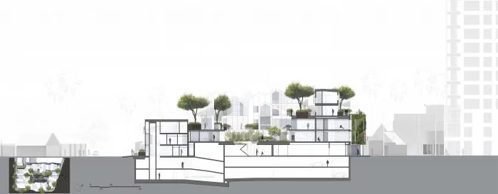 BIM Architecture | MAD's first project in the United States, 'Beverly Hills Courtyard,' completed, small village on the hillside