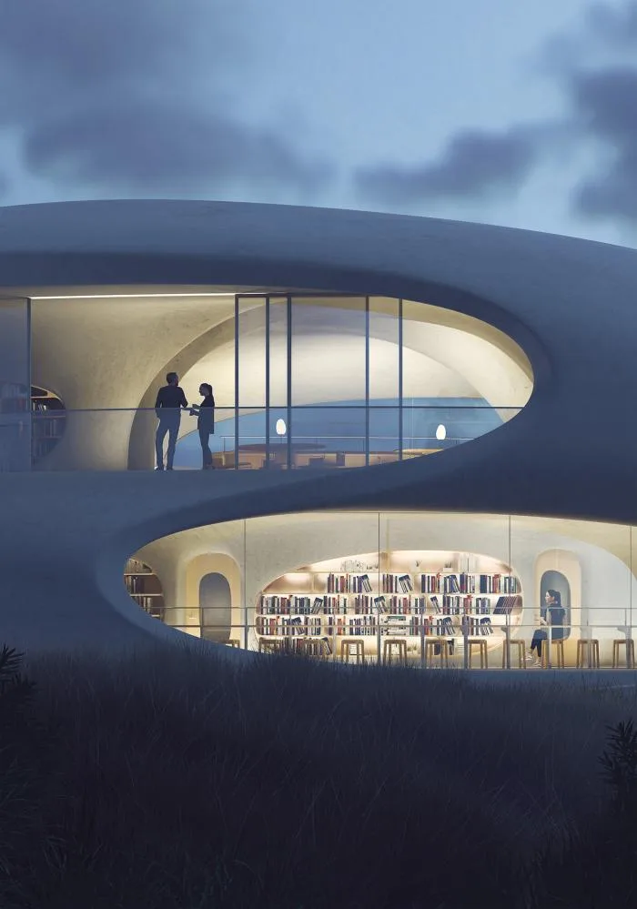 BIM Architecture | MAD's New Work 'Cloud Cave Library' is about to be completed