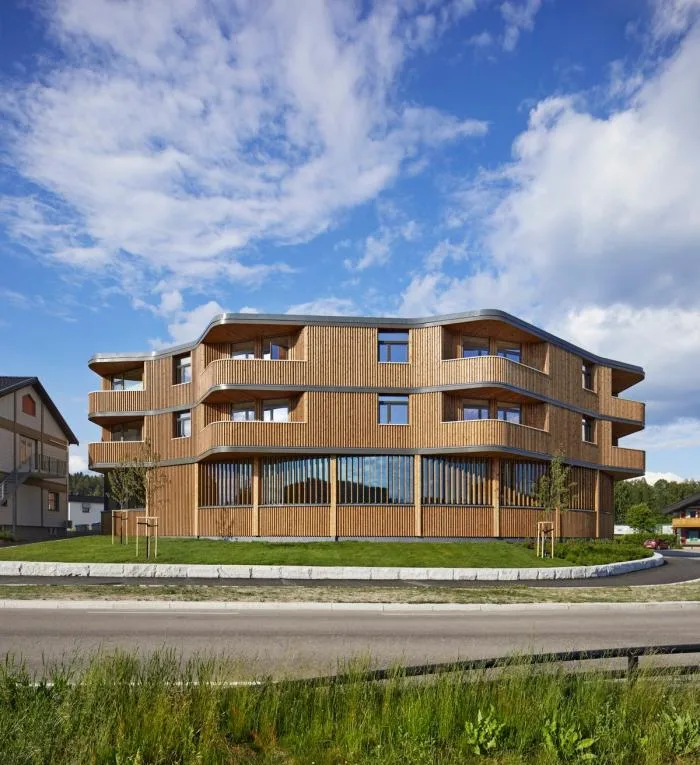 BIM Architecture | Norwegian Collection Library: Vertical Wood Weaves Soft Facades/Helen&  Hard