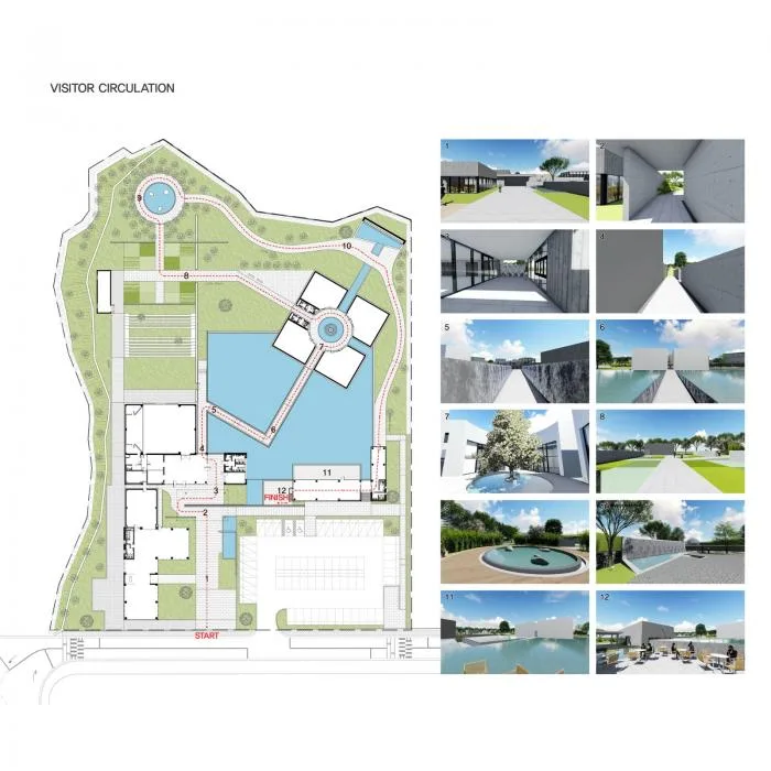BIM Architecture | Sky and Water Weave Together, Hard Metal Reflects a Sense of Future: 'Mon Amour' Cultural Space