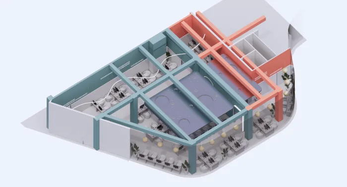 BIM Architecture | Starry Sky Network Cafe/Platform Design