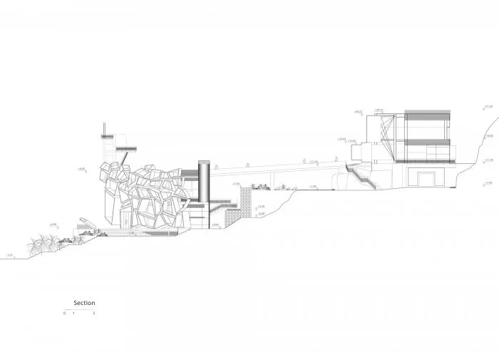 BIM architecture | Various folding panels assembled into a honeycomb like facade: Exhibition Building of Iran Greenland Convention Center
