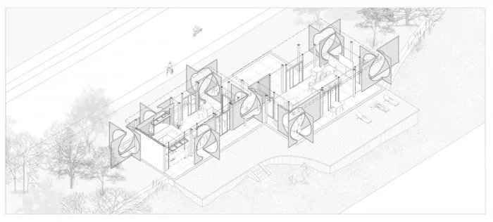 BIM Architecture | Xianghu Dingshan Island Station 'Screen Pavilion'/Planting Field Architecture