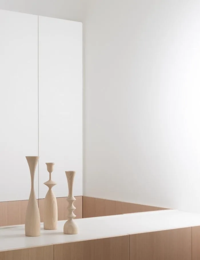 BIM Architecture | Burton Residence: Wooden long cabinets run through slender spaces/StudioAC