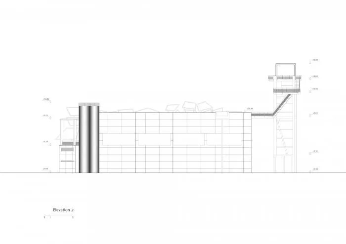 BIM architecture | Various folding panels assembled into a honeycomb like facade: Exhibition Building of Iran Greenland Convention Center