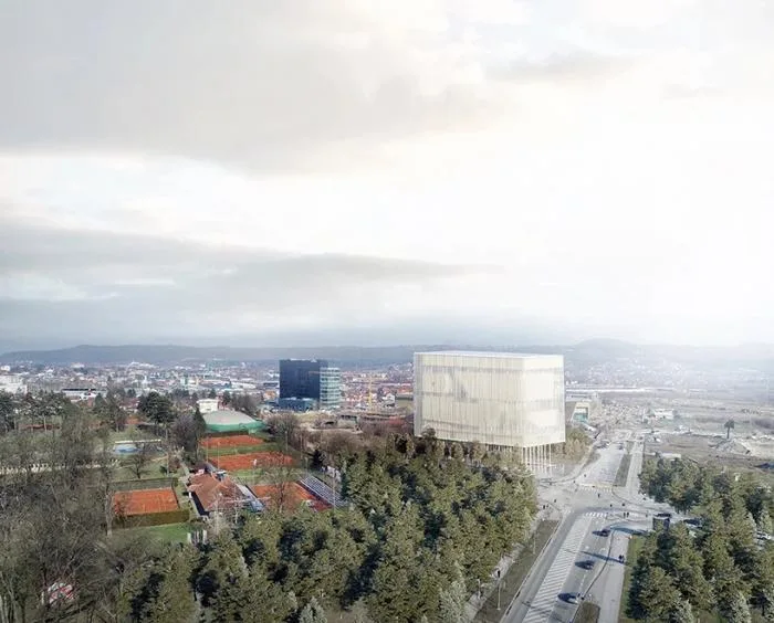 BIM Architecture | Floating White 'Lighthouse' in Space: Banja Luka Cultural Complex/Cosmos